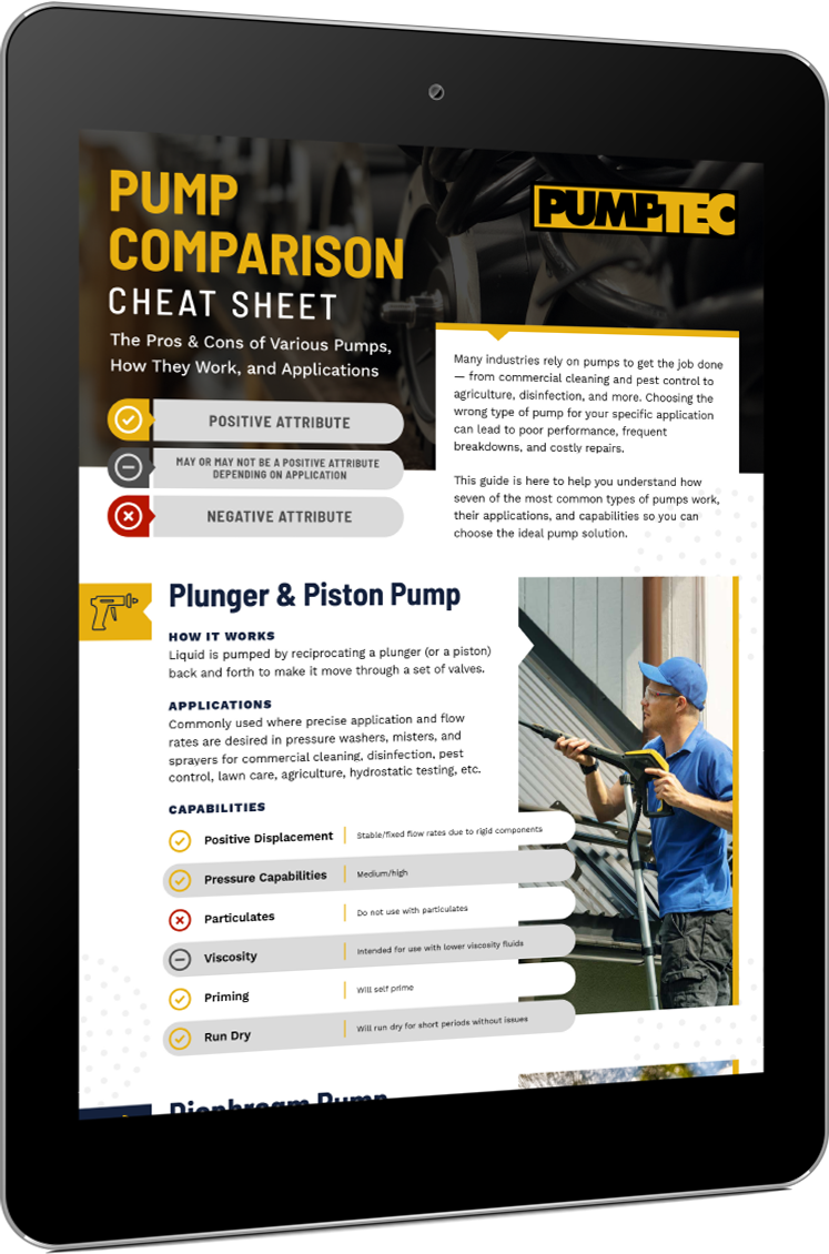 Pump Comparison Cheat Sheet | Pros & Cons of Common Pumps